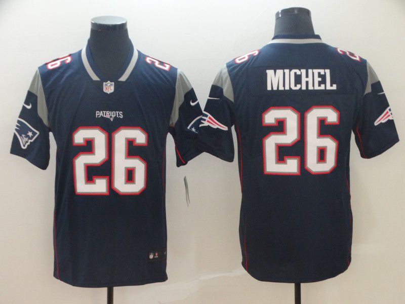 Men New England Patriots #26 Michel Blue Nike Vapor Untouchable Limited Player NFL Jerseys1->miami heat->NBA Jersey